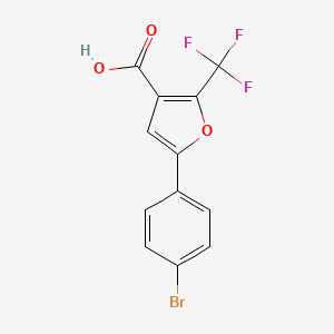 molecular formula C12H6BrF3O3 B1301106 5-(4-Bromophenyl)-2-(trifluoromethyl)furan-3-carboxylic acid CAS No. 229957-02-2