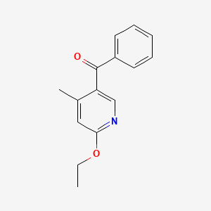 molecular formula C15H15NO2 B13011061 (6-Ethoxy-4-methylpyridin-3-yl)(phenyl)methanone 