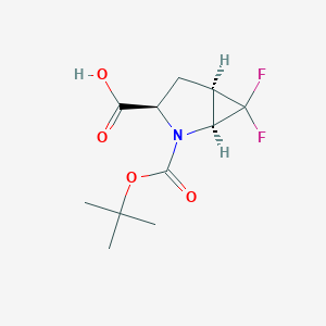 (1S,3R,5R)-6,6-difluoro-2-[(2-methylpropan-2-yl)oxycarbonyl]-2-azabicyclo[3.1.0]hexane-3-carboxylic acid