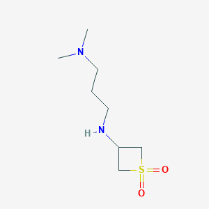 molecular formula C8H18N2O2S B13011080 3-((3-(Dimethylamino)propyl)amino)thietane 1,1-dioxide 