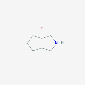 molecular formula C7H12FN B13011123 3a-Fluoro-octahydrocyclopenta[c]pyrrole 