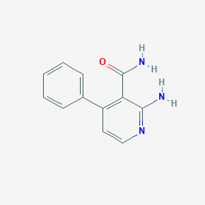 molecular formula C12H11N3O B13011136 2-Amino-4-phenylnicotinamide 