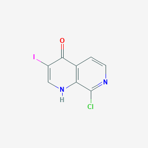 molecular formula C8H4ClIN2O B13011149 8-Chloro-3-iodo-1,4-dihydro-1,7-naphthyridin-4-one 