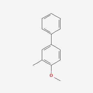 molecular formula C14H14O B13011193 4-Methoxy-3-methylbiphenyl 