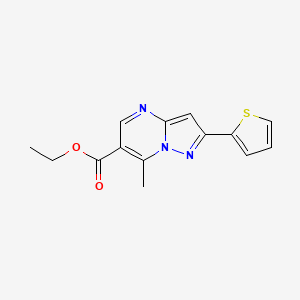 Ethyl 7-methyl-2-(thiophen-2-yl)pyrazolo[1,5-a]pyrimidine-6-carboxylate