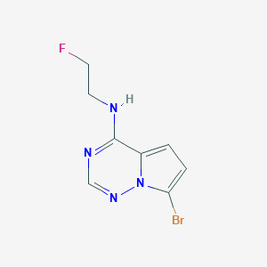 molecular formula C8H8BrFN4 B13011209 7-bromo-N-(2-fluoroethyl)pyrrolo[2,1-f][1,2,4]triazin-4-amine 