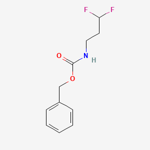 molecular formula C11H13F2NO2 B13011216 Benzyl (3,3-difluoropropyl)carbamate 