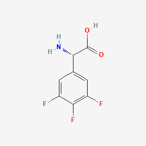 molecular formula C8H6F3NO2 B13011227 (2S)-2-Amino-2-(3,4,5-trifluorophenyl)acetic acid CAS No. 1022990-86-8