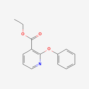 molecular formula C14H13NO3 B13011254 Ethyl 2-phenoxynicotinate 