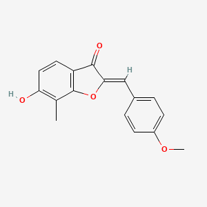 molecular formula C17H14O4 B1301128 (2Z)-6-羟基-2-(4-甲氧基亚苄基)-7-甲基-1-苯并呋喃-3(2H)-酮 CAS No. 859663-74-4