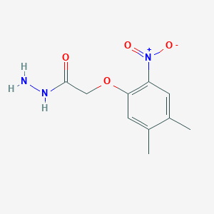 molecular formula C10H13N3O4 B13011285 2-(4,5-Dimethyl-2-nitrophenoxy)acetohydrazide 