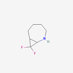 molecular formula C7H11F2N B13011323 8,8-Difluoro-2-azabicyclo[5.1.0]octane 