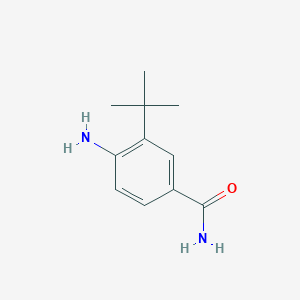 molecular formula C11H16N2O B13011333 4-Amino-3-(tert-butyl)benzamide 