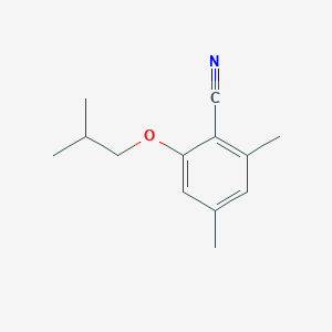 molecular formula C13H17NO B13011334 2-Isobutoxy-4,6-dimethylbenzonitrile 