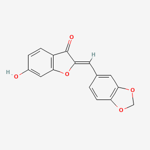 B1301137 (2Z)-2-(1,3-benzodioxol-5-ylmethylene)-6-hydroxy-1-benzofuran-3(2H)-one CAS No. 32396-84-2