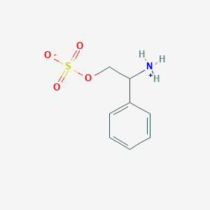 molecular formula C8H11NO4S B13011374 2-Ammonio-2-phenylethyl sulfate 