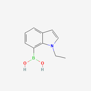 molecular formula C10H12BNO2 B13011393 (1-Ethyl-1H-indol-7-yl)boronic acid 