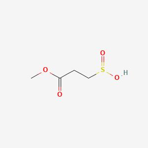 molecular formula C4H8O4S B13011409 3-Methoxy-3-oxopropane-1-sulfinic acid 