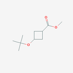 molecular formula C10H18O3 B13011417 Methyl 3-(tert-butoxy)cyclobutane-1-carboxylate 