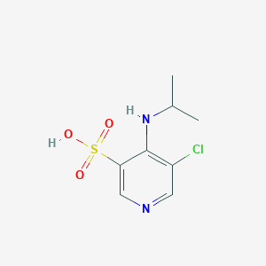 molecular formula C8H11ClN2O3S B13011435 5-Chloro-4-(isopropylamino)pyridine-3-sulfonic acid 