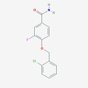 4-((2-Chlorobenzyl)oxy)-3-iodobenzamide