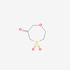 molecular formula C5H8O4S B13011453 1,4-Oxathiepan-6-one4,4-dioxide 