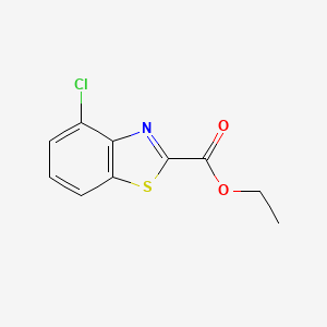 molecular formula C10H8ClNO2S B13011467 Ethyl 4-chlorobenzo[d]thiazole-2-carboxylate 