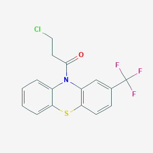 molecular formula C16H11ClF3NOS B1301148 3-氯-1-(2-(三氟甲基)-10H-吩噻嗪-10-基)丙-1-酮 CAS No. 27312-94-3