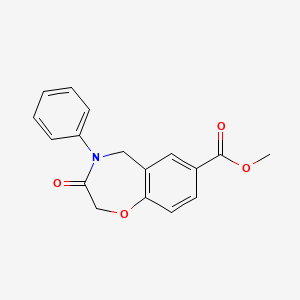 Methyl 3-oxo-4-phenyl-2,3,4,5-tetrahydrobenzo[f][1,4]oxazepine-7-carboxylate