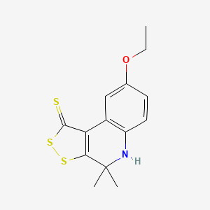 B1301151 8-ethoxy-4,4-dimethyl-4,5-dihydro-1H-[1,2]dithiolo[3,4-c]quinoline-1-thione CAS No. 7345-50-8