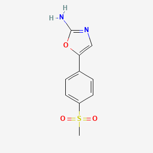 molecular formula C10H10N2O3S B13011517 5-(4-(Methylsulfonyl)phenyl)oxazol-2-amine CAS No. 13576-53-9