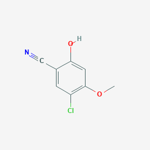 molecular formula C8H6ClNO2 B13011539 5-Chloro-2-hydroxy-4-methoxybenzonitrile 