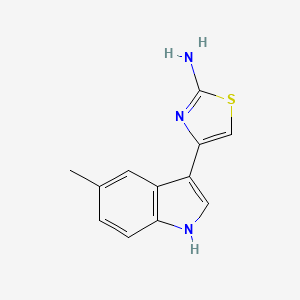 molecular formula C12H11N3S B1301155 4-(5-甲基-1H-吲哚-3-基)-噻唑-2-胺 CAS No. 50825-17-7
