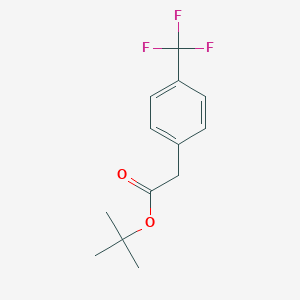 molecular formula C13H15F3O2 B13011551 Tert-butyl 2-(4-(trifluoromethyl)phenyl)acetate 