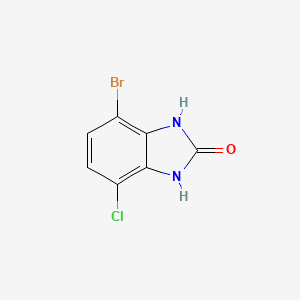 molecular formula C7H4BrClN2O B13011554 4-Bromo-7-chloro-1,3-dihydro-2H-benzo[d]imidazol-2-one 