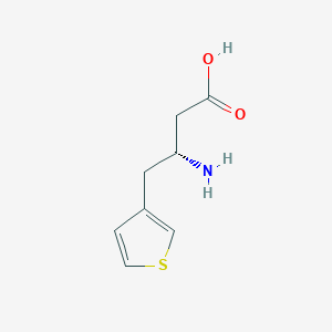 molecular formula C8H11NO2S B13011593 (R)-3-Amino-4-(thiophen-3-yl)butanoic acid 