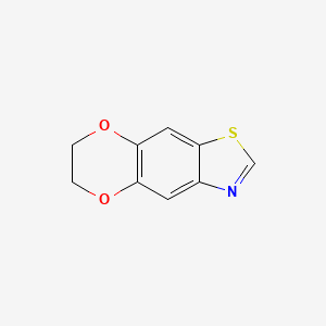 molecular formula C9H7NO2S B13011599 6,7-dihydro-[1,4]dioxino[2,3-f][1,3]benzothiazole 