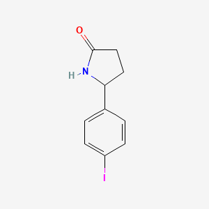 molecular formula C10H10INO B13011605 5-(4-Iodophenyl)pyrrolidin-2-one 