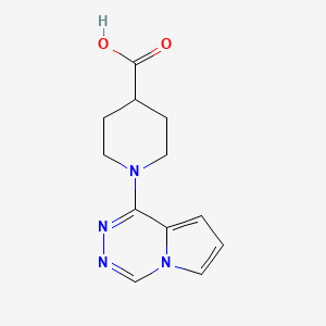 molecular formula C12H14N4O2 B13011609 1-(Pyrrolo[1,2-d][1,2,4]triazin-1-yl)piperidine-4-carboxylic acid 