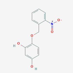 molecular formula C13H11NO5 B13011621 4-((2-Nitrobenzyl)oxy)benzene-1,3-diol 