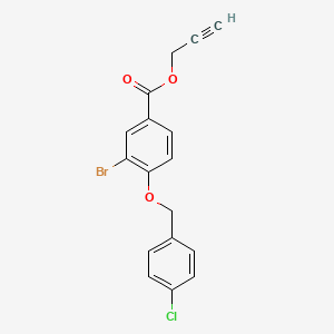 Prop-2-yn-1-yl 3-bromo-4-((4-chlorobenzyl)oxy)benzoate