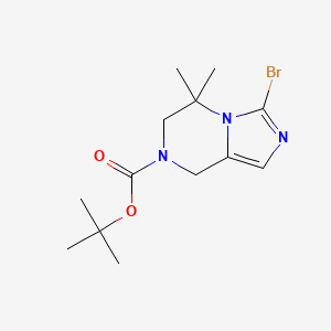 molecular formula C13H20BrN3O2 B13011645 tert-Butyl 3-bromo-5,5-dimethyl-5,6-dihydroimidazo[1,5-a]pyrazine-7(8H)-carboxylate 