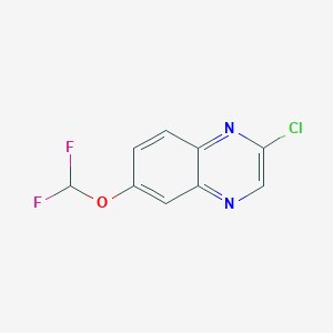 molecular formula C9H5ClF2N2O B13011679 2-Chloro-6-(difluoromethoxy)quinoxaline 