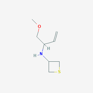 molecular formula C8H15NOS B13011680 N-(1-Methoxybut-3-en-2-yl)thietan-3-amine 