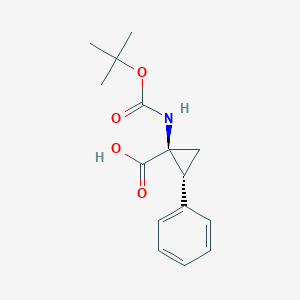 molecular formula C15H19NO4 B130117 (1S,2R)-N-Boc-1-氨基-2-苯基环丙烷羧酸 CAS No. 151910-11-1