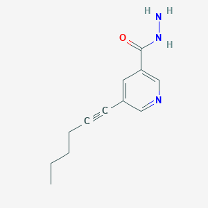 molecular formula C12H15N3O B1301172 5-Hex-1-ynylpyridine-3-carbohydrazide CAS No. 306935-32-0