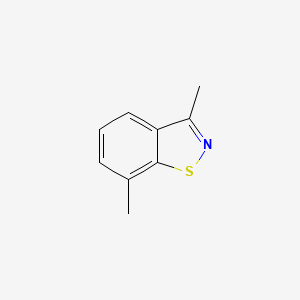 molecular formula C9H9NS B13011720 3,7-Dimethylbenzo[d]isothiazole CAS No. 110718-88-2