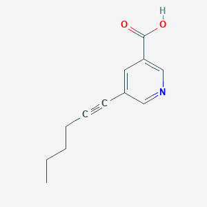 molecular formula C12H13NO2 B1301173 5-Hex-1-ynylnicotinic acid CAS No. 306935-31-9