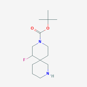 molecular formula C14H25FN2O2 B13011736 tert-Butyl7-fluoro-2,9-diazaspiro[5.5]undecane-9-carboxylate 