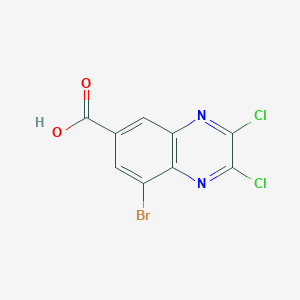 molecular formula C9H3BrCl2N2O2 B13011742 8-Bromo-2,3-dichloroquinoxaline-6-carboxylic acid 